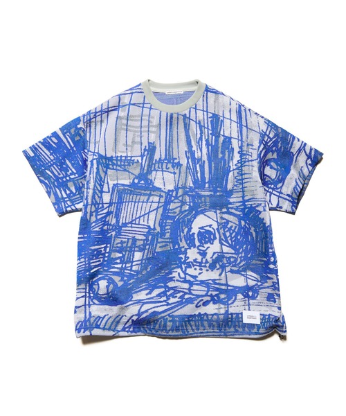 uniform experiment(ユニフォームエクスペリメント)の「MICHAEL CHERNO: SKETCH HEM CORD TEE(Tシャツ/カットソー・メンズ・ブルー・5/4/3/2/1)」の1枚目の写真