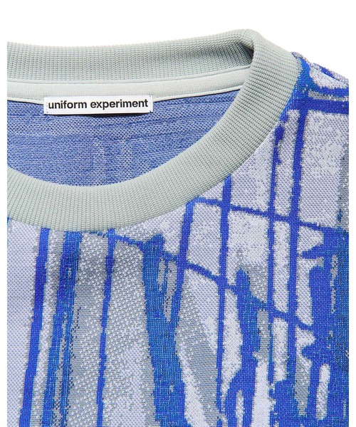 uniform experiment(ユニフォームエクスペリメント)の「MICHAEL CHERNO: SKETCH HEM CORD TEE(Tシャツ/カットソー・メンズ・ブルー・5/4/3/2/1)」の4枚目の写真