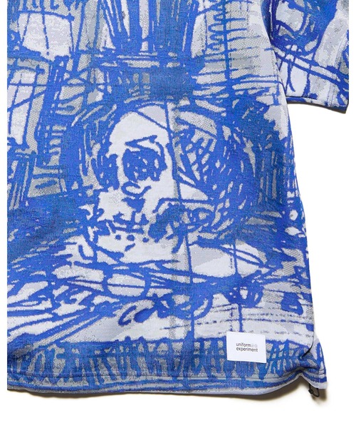 uniform experiment(ユニフォームエクスペリメント)の「MICHAEL CHERNO: SKETCH HEM CORD TEE(Tシャツ/カットソー・メンズ・ブルー・5/4/3/2/1)」の5枚目の写真