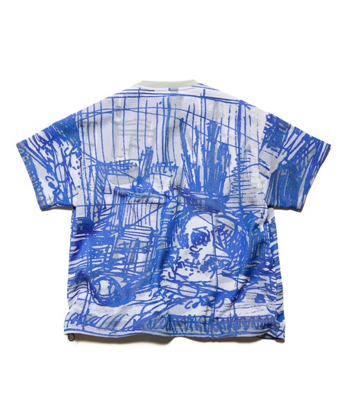 uniform experiment(ユニフォームエクスペリメント)の「MICHAEL CHERNO: SKETCH HEM CORD TEE(Tシャツ/カットソー・メンズ・ブルー・5/4/3/2/1)」の3枚目の写真