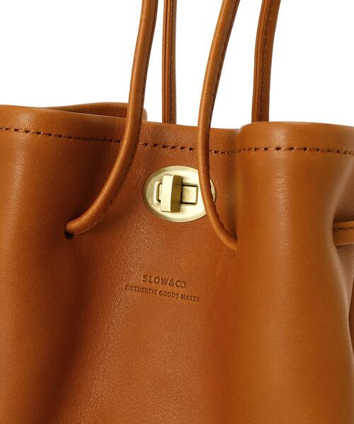 SLOW(スロウ)の「SLOW(スロウ)bono-twist bon sac tote S-858S04L【2026年春夏入荷モデル】(ショルダーバッグ・メンズ・ブラック/モカ・F)」の20枚目の写真