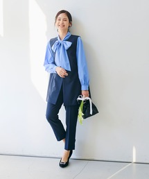 ロングジレ」に該当するブルー・ネイビー/青色系のファッション通販