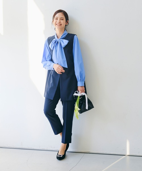 セール】《洗える・シワになりにくい》2点セット 正解 ロングジレ