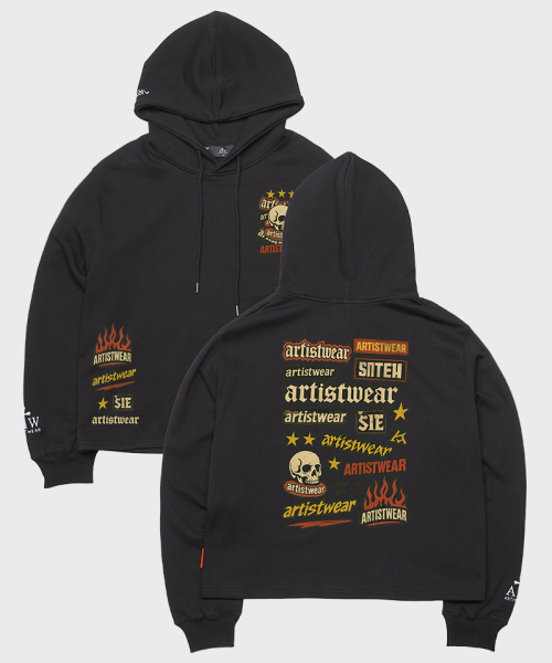 ARTISTWEAR（アーティストウェア）の「[ATW] スティッカーバムイージーフード（パーカー・レディース・グレー/ブラック・MEDIUM/LARGE/X-LARGE/XX-LARGE）」の7枚目の写真