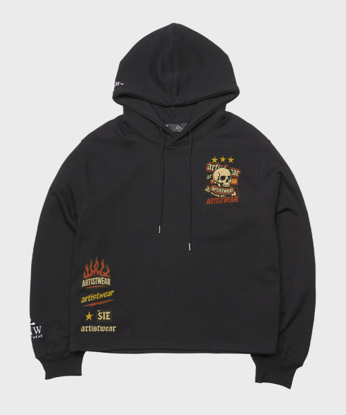 ARTISTWEAR（アーティストウェア）の「[ATW] スティッカーバムイージーフード（パーカー・レディース・グレー/ブラック・MEDIUM/LARGE/X-LARGE/XX-LARGE）」の8枚目の写真