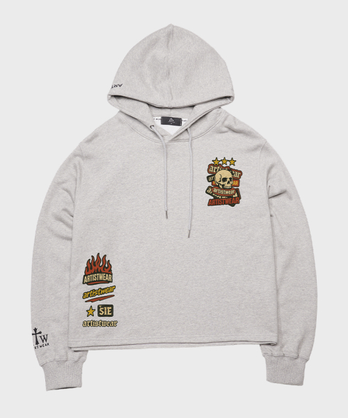 ARTISTWEAR（アーティストウェア）の「[ATW] スティッカーバムイージーフード（パーカー・レディース・グレー/ブラック・MEDIUM/LARGE/X-LARGE/XX-LARGE）」の11枚目の写真