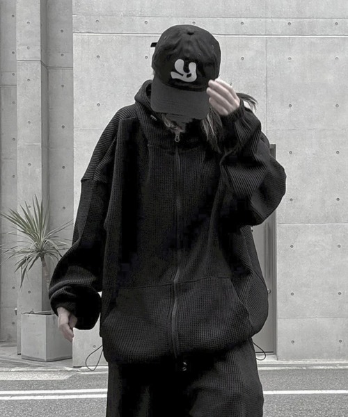 NEIGHBORHOOD インナーサーマル 黒 M フルジップパーカー NEIGHBORHOOD（ネイバーフッド） 21AW WAFFLE/C-ZIP HOODED.LS