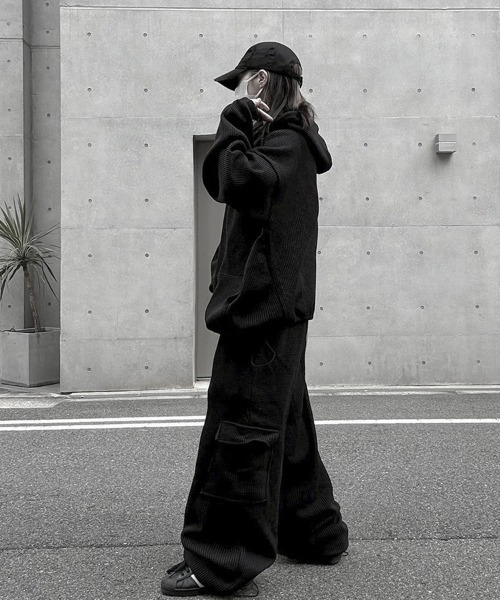 journal standard ジップパーカー サーマル ブラック　即日発送 Thermal Zip Parka/サーマルジップパーカー【unisex item】（パーカー