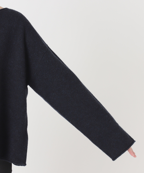 JOURNAL STANDARD（ジャーナルスタンダード）の「MUSIC クルーネックプルオーバー（ニット/セーター・レディース・ブラウン/アーミー/ネイビー/ブルー・FREE）」の16枚目の写真