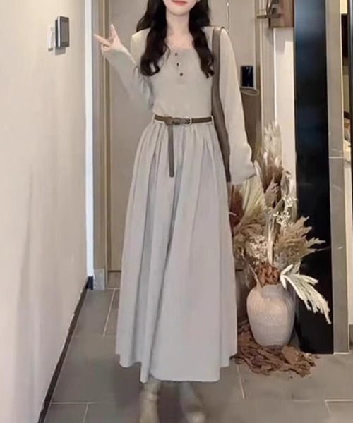 Flugge(フラッジー)の「フレアロングワンピース(ワンピース・レディース・ブラウン・MEDIUM/LARGE)」の4枚目の写真