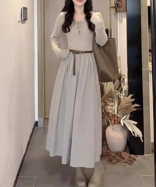 Flugge(フラッジー)の「フレアロングワンピース(ワンピース・レディース・ブラウン・MEDIUM/LARGE)」の6枚目の写真