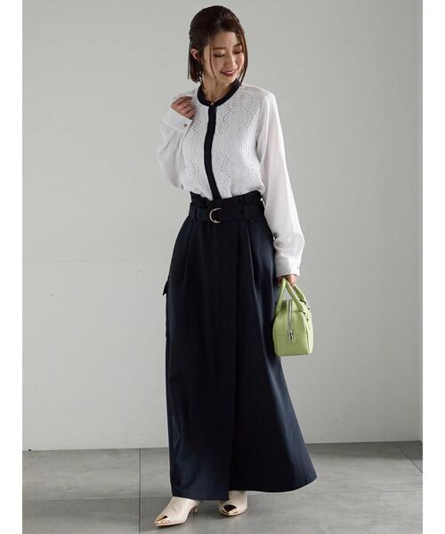 Te chichi（テチチ）の「【WEB限定カラーあり】フロントレースブラウス（シャツ/ブラウス・レディース・グレー/ネイビー/オフホワイト・F）」の20枚目の写真