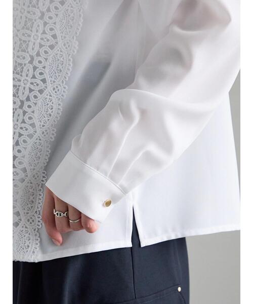 Te chichi（テチチ）の「【WEB限定カラーあり】フロントレースブラウス（シャツ/ブラウス・レディース・グレー/ネイビー/オフホワイト・F）」の13枚目の写真