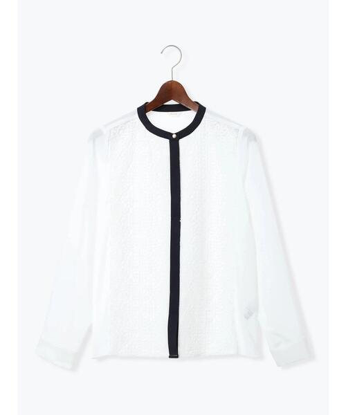 Te chichi（テチチ）の「【WEB限定カラーあり】フロントレースブラウス（シャツ/ブラウス・レディース・グレー/ネイビー/オフホワイト・F）」の17枚目の写真