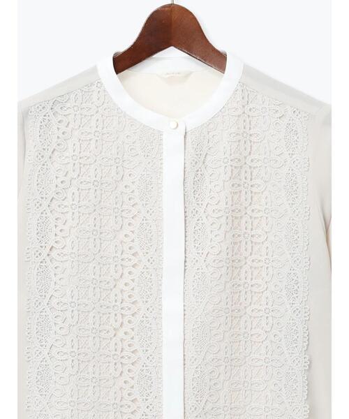 Te chichi（テチチ）の「【WEB限定カラーあり】フロントレースブラウス（シャツ/ブラウス・レディース・グレー/ネイビー/オフホワイト・F）」の9枚目の写真