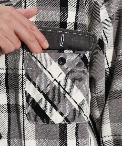 BAYFLOW（ベイフロー）の「マドラスヘビーチェックシャツ（シャツ/ブラウス・メンズ・ネイビー/チャコール・MEDIUM/LARGE）」の13枚目の写真