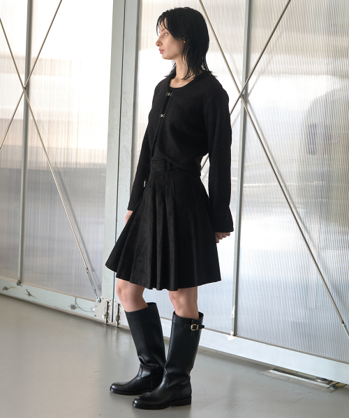 320SHOWROOM(320ショールーム)の「Wool Blend Boucle Hook Cardigan Black(カーディガン/ボレロ・レディース・ブラック・FREE)」の2枚目の写真