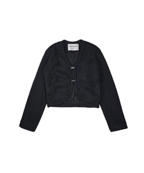 320SHOWROOM(320ショールーム)の「Wool Blend Boucle Hook Cardigan Black(カーディガン/ボレロ・レディース・ブラック・FREE)」の3枚目の写真