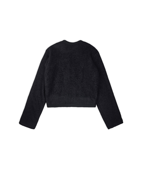 320SHOWROOM(320ショールーム)の「Wool Blend Boucle Hook Cardigan Black(カーディガン/ボレロ・レディース・ブラック・FREE)」の4枚目の写真