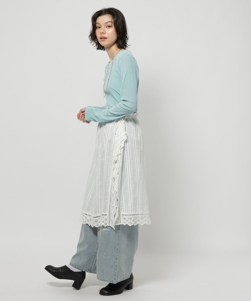 niko and...（ニコアンド）の「シアーベロアプルオーバー（Tシャツ/カットソー・レディース・サックスブルー/アイボリー/ライトグリーン・FREE）」の11枚目の写真