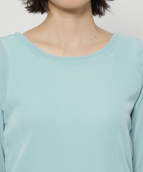 niko and...（ニコアンド）の「シアーベロアプルオーバー（Tシャツ/カットソー・レディース・サックスブルー/アイボリー/ライトグリーン・FREE）」の16枚目の写真