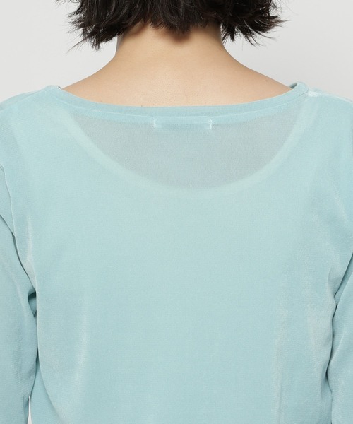 niko and...（ニコアンド）の「シアーベロアプルオーバー（Tシャツ/カットソー・レディース・サックスブルー/アイボリー/ライトグリーン・FREE）」の17枚目の写真