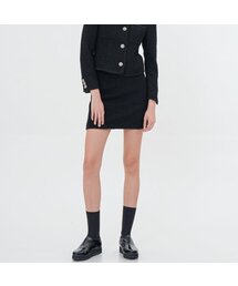 ACUD | Alpaca Tweed Mini Skirt _Black(スカート)