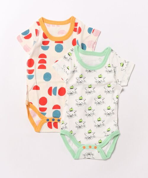 MARKEY'S（マーキーズ）の「2点セット/半袖ボディシャツ（ロンパース・キッズ・ホワイト系その他/ブルー系その他/マルチ・80/70）」の3枚目の写真