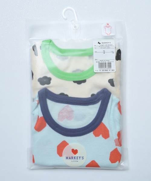 MARKEY'S（マーキーズ）の「2点セット/半袖ボディシャツ（ロンパース・キッズ・ホワイト系その他/ブルー系その他/マルチ・80/70）」の7枚目の写真
