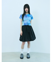 chancechance（チャンスチャンス）の「CH EMBROIDERED LOGO WOMAN T-SHIRT(BLUE)（Tシャツ/カットソー）」