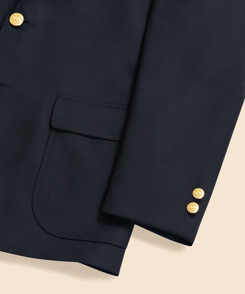 BROOKS BROTHERS（ブルックスブラザーズ）の「ミラクルクリンプウール　段返り３釦　ブレザー　Slim（テーラードジャケット・メンズ・ネイビー・36SHT/37SHT/38SHT/39SHT/40SHT/42SHT）」の3枚目の写真