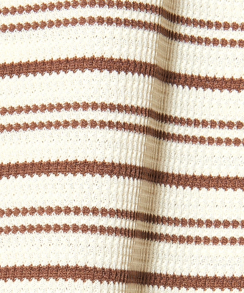 PIECEMAKER（ピースメーカー）の「STRIPE WAFFLE SLEEVELESS TOP (IVORY)（Tシャツ/カットソー・レディース・その他・M）」の6枚目の写真