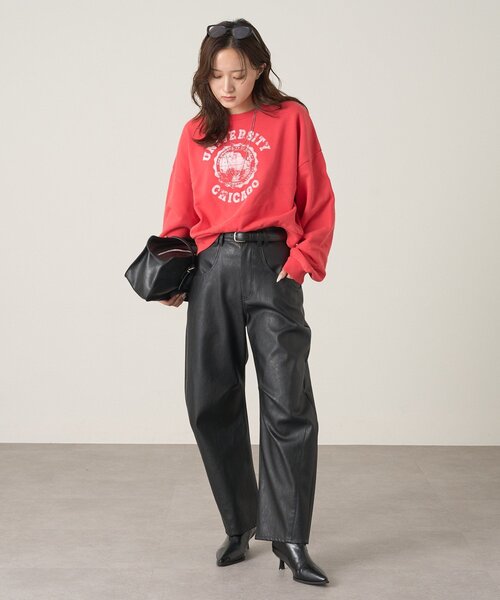 mline（エムライン）の「[mline]ダメージカレッジスウェット（Tシャツ/カットソー・レディース・ブラック/レッド・FREE）」の11枚目の写真