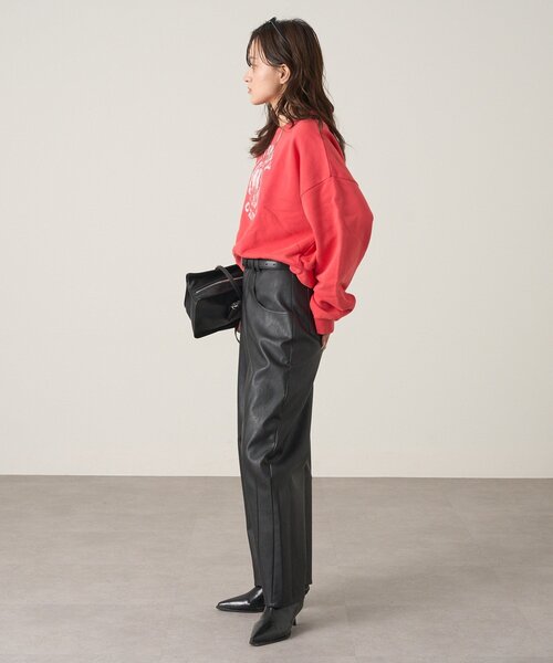 mline（エムライン）の「[mline]ダメージカレッジスウェット（Tシャツ/カットソー・レディース・ブラック/レッド・FREE）」の13枚目の写真