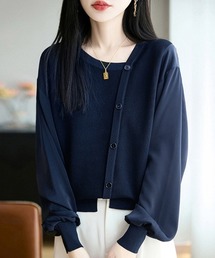 異素材切替ニット