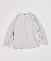 JOURNAL STANDARD relume | 製品染め バックピケ ヘンリーネック 7分袖 Tシャツ(Tシャツ/カットソー)