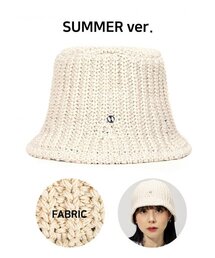 HIGH SCHOOL DISCO（ハイスクールディスコ）の「バッジサマー ニットバケットハット アイボリー（ハット）」