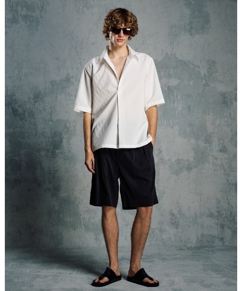 wjk（ダヴルジェイケイ）の「skipper shirt H/S（シャツ/ブラウス・メンズ・ブラック/ホワイト/ブラック×ホワイト/ネイビー・SMALL/MEDIUM/LARGE/X-LARGE）」の12枚目の写真