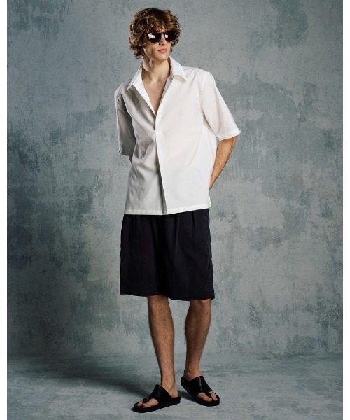 wjk（ダヴルジェイケイ）の「skipper shirt H/S（シャツ/ブラウス・メンズ・ブラック/ホワイト/ブラック×ホワイト/ネイビー・SMALL/MEDIUM/LARGE/X-LARGE）」の13枚目の写真