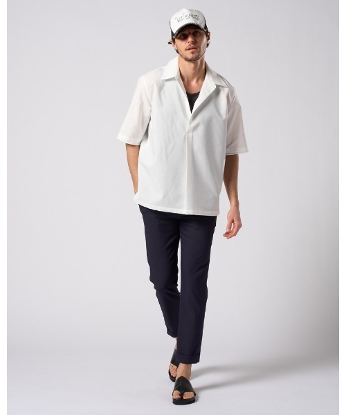 wjk（ダヴルジェイケイ）の「skipper shirt H/S（シャツ/ブラウス・メンズ・ブラック/ホワイト/ブラック×ホワイト/ネイビー・SMALL/MEDIUM/LARGE/X-LARGE）」の15枚目の写真