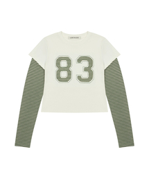 L13 STRIPE T-SHIRT(IVORY)