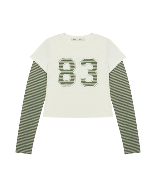 LARTIGENT(ラーティゼン)の「L13 STRIPE T-SHIRT(IVORY)(Tシャツ/カットソー・レディース・その他・FREE)」の1枚目の写真