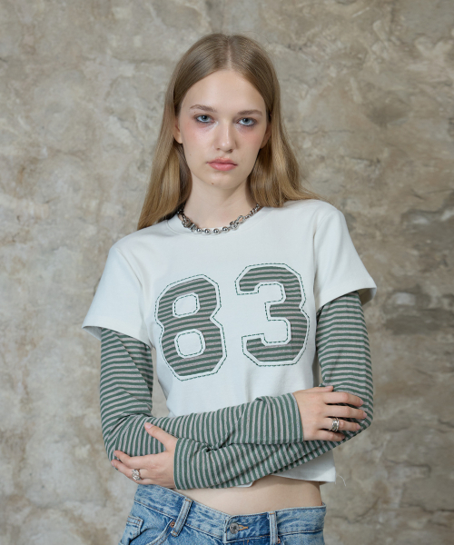 LARTIGENT(ラーティゼン)の「L13 STRIPE T-SHIRT(IVORY)(Tシャツ/カットソー・レディース・その他・FREE)」の3枚目の写真