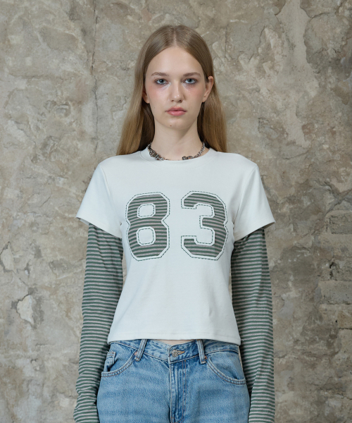 LARTIGENT(ラーティゼン)の「L13 STRIPE T-SHIRT(IVORY)(Tシャツ/カットソー・レディース・その他・FREE)」の5枚目の写真