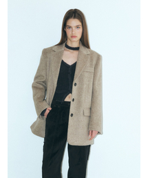 Alpaca Wool Winter Jacket, Mocha Brown