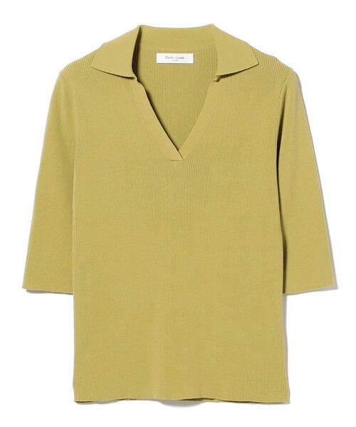 Demi-Luxe BEAMS(デミルクス ビームス)の「【7/31値下げ】16ゲージ コットン スキッパー ニット(ニット/セーター・レディース・グリーン系その他3/ブラック・ONE SIZE)」の22枚目の写真