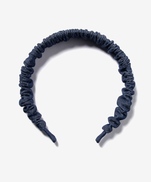 ALEXANDRE DE PARIS(アレクサンドルドゥパリ)の「ALEXANDRE DE PARIS TIMELESS LE DENIM ARIELLE SERRE TETE 25MM アレクサンドル ドゥ パリ デニム カチューシャ(カチューシャ・レディース・ネイビー系1・FREE)」の2枚目の写真