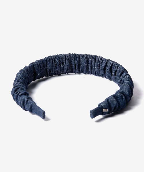 ALEXANDRE DE PARIS(アレクサンドルドゥパリ)の「ALEXANDRE DE PARIS TIMELESS LE DENIM ARIELLE SERRE TETE 25MM アレクサンドル ドゥ パリ デニム カチューシャ(カチューシャ・レディース・ネイビー系1・FREE)」の6枚目の写真