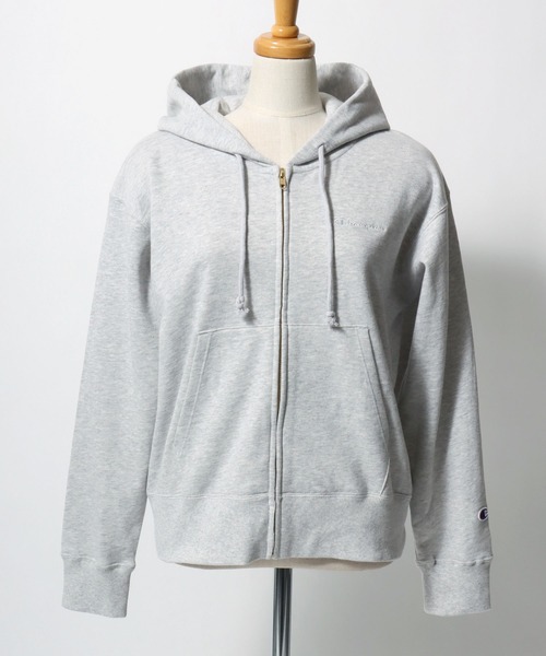 Champion(チャンピオン)の「Champion(チャンピオン)ベーシック ジップアップスウェットパーカー/レディース(パーカー・レディース・オフホワイト/ネイビー/アッシュグレー/レッド系/ブラック・L/M/XL)」の12枚目の写真