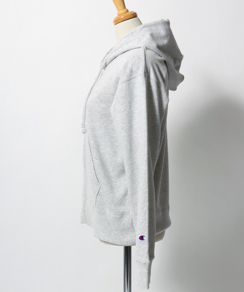 Champion(チャンピオン)の「Champion(チャンピオン)ベーシック ジップアップスウェットパーカー/レディース(パーカー・レディース・オフホワイト/ネイビー/アッシュグレー/レッド系/ブラック・L/M/XL)」の13枚目の写真